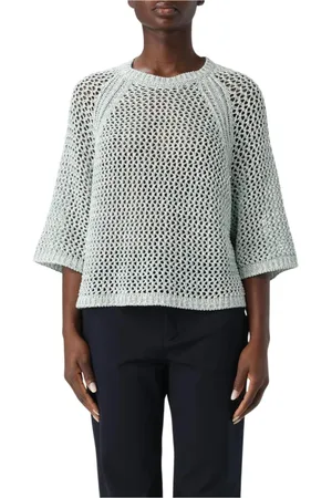 Fabiana Filippi Strik, Dame, Hvid, XS, Hvid Strik Pullover Sweater