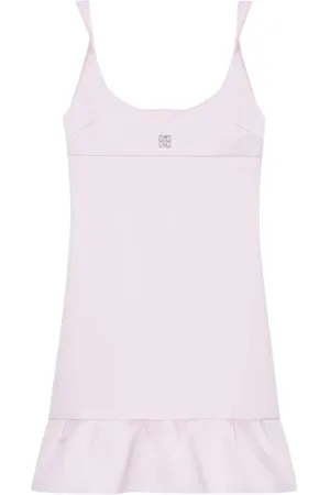 Givenchy Kjole, Dame, Lyserød, S, Uld, Ruffle Hem Kjole
