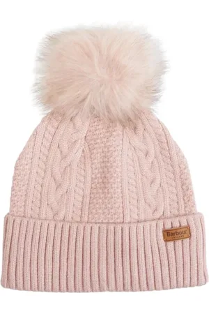 Barbour Tilbehør, Dame, Lyserød, ONE SIZE, Uld, Flet Design Hat