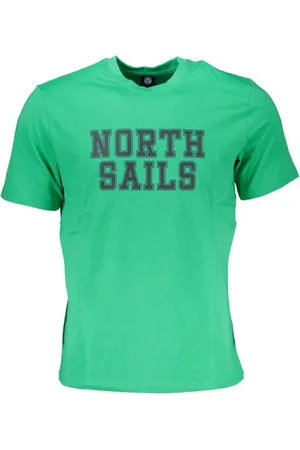 North Sails Top, Herre, Grøn, XL, Bomuld, Grøn Bomuld Logo Print T-Shirt