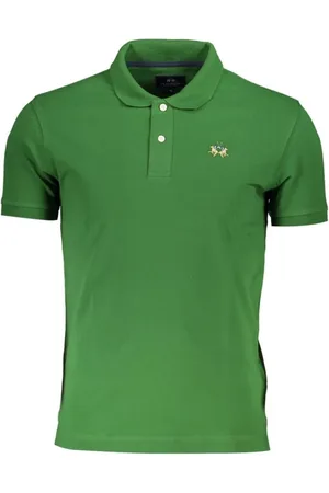 La Martina Top, Herre, Grøn, L, Bomuld, Grøn Slim Fit Polo med Kontrast