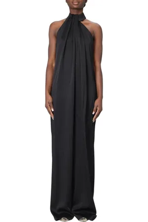 Stella McCartney Kjole, Dame, Sort, XS, Elegant Midi Kjole med Cut-Out Detaljer