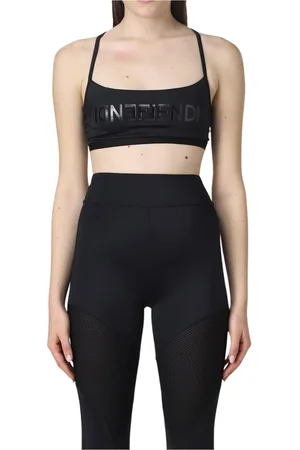 Fendi Top, Dame, Sort, S, Elegant Mesh Panel Activewear Sæt