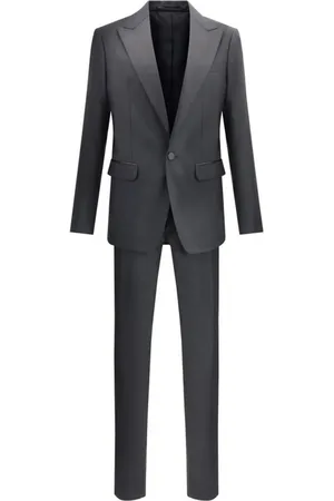 Dsquared2 Jakkesæt, Herre, Sort, XL, Uld, London Ulddragt med Blazer og Bukser