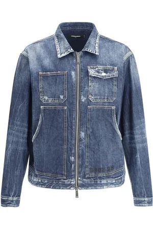 Dsquared2 Jakke, Herre, Blå, XL, Denim, Vintage Denim Carpenter Jean Jakke