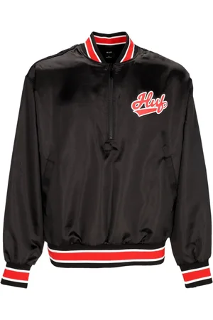 Huf Jakke, Herre, Sort, L, Satin, Satin Baseball Bomber Jacket Sort