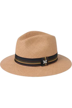 Max Mara Tilbehør, Dame, , 57 CM, Uld, Stribet Bånd Stråhat Elegant Stil