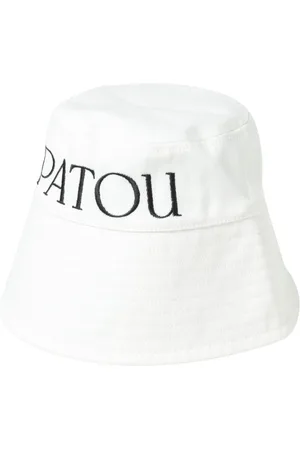 Patou Tilbehør, Dame, Hvid, M, Bomuld, Elegant Logo Bucket Hat