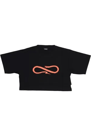 Propaganda Top, Dame, Sort, S, Bomuld, Sort Logo Croptop Tee Kvinder
