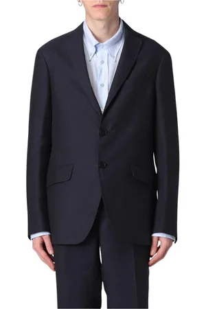 Etro Jakke, Herre, Blå, L, Bomuld, Blå Bomuldsblanding Blazer