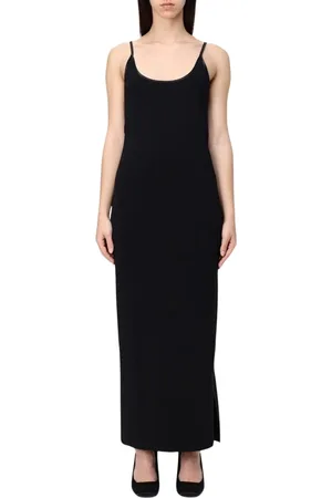 Emporio Armani Kjole, Dame, Sort, M, Elegant Sort Slip Kjole