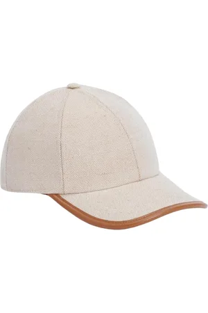 Fabiana Filippi Tilbehør, Dame, Brun, M, Læder, Læder Trim Baseball Kasket
