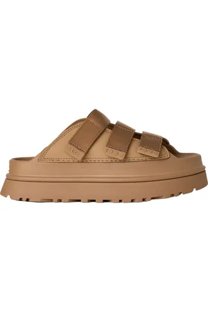 UGG Sko, Dame, Brun, 37 EU, Polyester, Brun Sandaler med Velcrolukning
