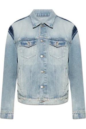 Maison Margiela Jakke, Herre, Blå, S, Denim, Denimjakke med vintage-effekt