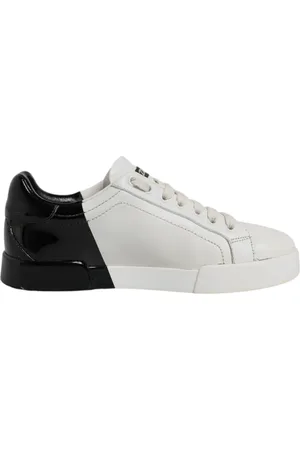 Dolce & Gabbana Sko, Dame, Hvid, 39 1/2 EU, Hvid Sort Portofino Herre Sneakers Sko