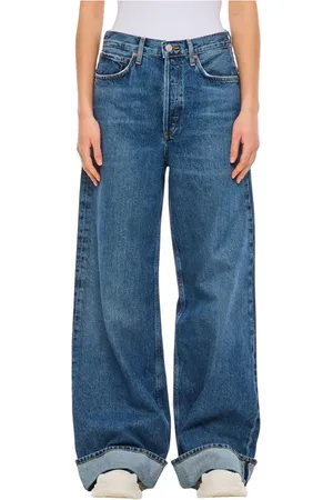 AGOLDE Jeans, Dame, Blå, W25, Bomuld, Vintage Wide Leg Jeans