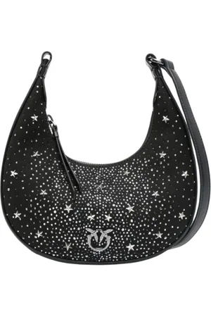 Pinko Taske, Dame, Sort, ONE SIZE, Uld, Krystal Mikro Håndtaske