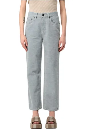 Fendi Jeans, Dame, Grå, XS, Tyl, Lysvaskede afslappede fit jeans