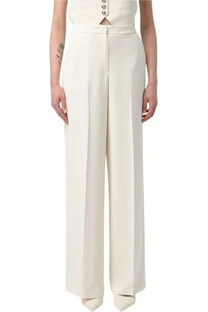 Pinko Bukser, Dame, Hvid, M, Elegant Hvid Vestebukser