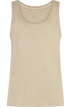 120% Lino Top, Dame, , S, Linned, Linned Top med Baglogo Detalje