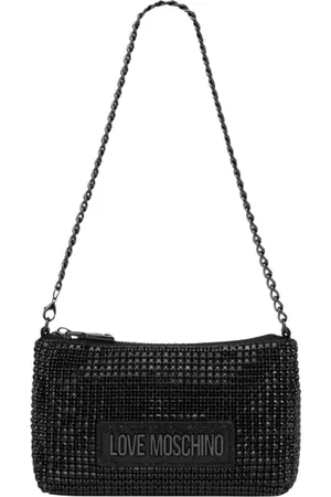 Moschino Taske, Dame, Sort, ONE SIZE, Uld, Elegant Krystal Clutch Taske