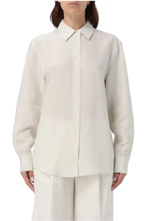 Calvin Klein Bluser & Skjorter, Dame, Hvid, S, Hvid Klassisk Skjorte med Moderne Twist