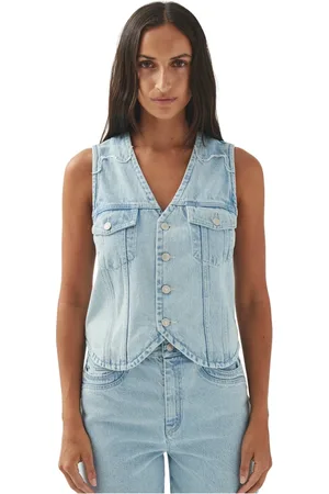 ALOHAS Top, Dame, Blå, M, Denim, Manuela Lyseblå Denim Vest