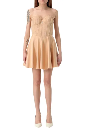 ANIYE BY Kjole, Dame, , M, Uld, Blush Pink Lace Corset Mini Dress