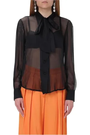 HEBE STUDIO Bluser & Skjorter, Dame, Sort, 2XL, Uld, Sort Sløjfebluse