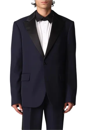 Karl Lagerfeld Jakkesæt, Herre, Blå, L, Skræddersyet enkeltknap blazer
