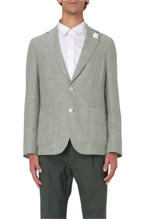 HUGO BOSS Jakke, Herre, Grøn, 2XL, Uld, Stilfuld Grøn Herrejakke