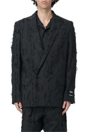 Msgm Jakke, Herre, Sort, M, Klassisk Sort Blazer til Mænd