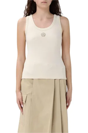 Kenzo Top, Dame, , XS, Bomuld, Ribbet tanktop med blomsteremblem