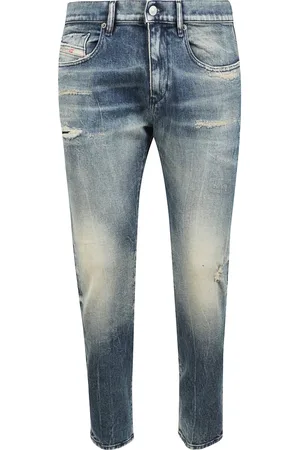 Diesel Jeans, Herre, Blå, W31, Denim, Slim Mørkeblå Stræk Denim Jeans