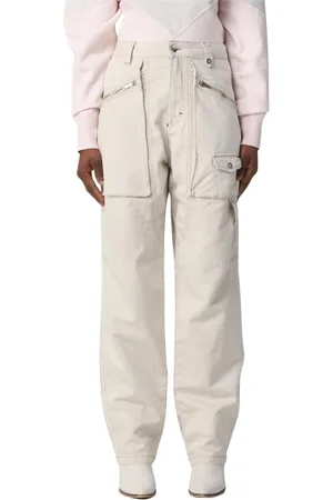 Isabel Marant Bukser, Dame, , 2XS, Bomuld, Stribede Cargo Bukser