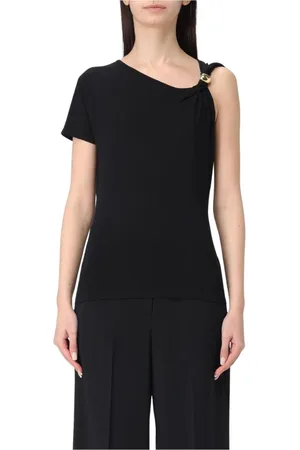 FEDERICA TOSI Top, Dame, Sort, XS, Sort V-hals Ærmeløs Top