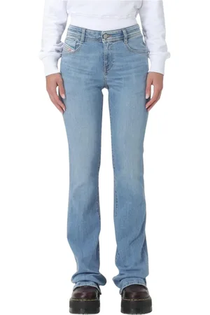 Diesel Jeans, Dame, Blå, W30, Bomuld, Flare Jeans Klassisk Stil