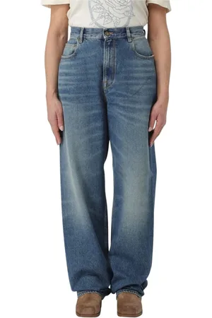 Golden Goose Jeans, Dame, Blå, W28, Denim, Moderne Wide Leg Jeans til Kvinder