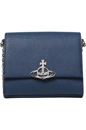 Vivienne Westwood Taske, Dame, Blå, ONE SIZE, Blå Crossbody Taske med Justerbar Strop