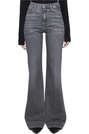 7 for all Mankind Jeans, Dame, Grå, W31, Grå Flare Jeans til Kvinder