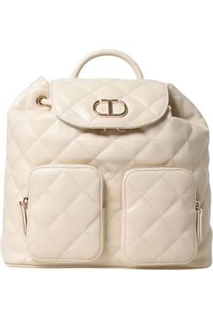 Twin-Set Taske, Dame, Hvid, ONE SIZE, Uld, Elegant Quiltet Mini Rygsæk