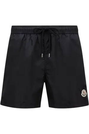 Moncler Badetøj, Herre, Blå, L, Nylon, Navy Logo Patch Swim Shorts