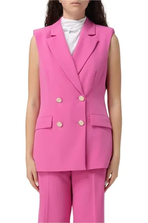 Liu Jo Jakke, Dame, Lyserød, L, Elegant Knappet Vest i Beige