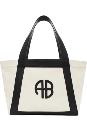 ANINE BING Taske, Dame, , ONE SIZE, Bomuld, Kanvas Sort Tote Taske med Spænde