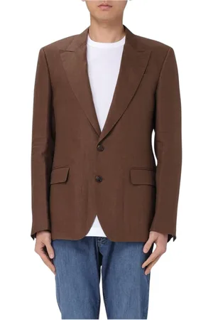Dolce & Gabbana Jakke, Herre, Brun, L, Linned, Klassisk Linnedblazer Brun