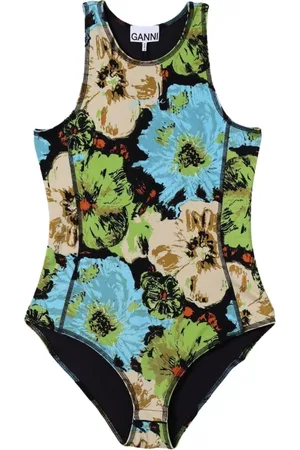 Ganni Top, Dame, Flerfarvet, M, Bomuld, Farverig Ærmeløs Top med Blomsterprint