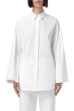 Max Mara Bluser & Skjorter, Dame, Hvid, 2XS, Elegant Poplin Skjorte til Kvinder