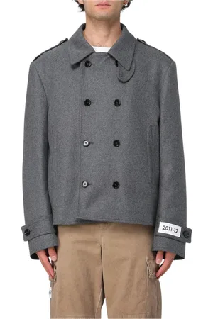 Dolce & Gabbana Jakke, Herre, Grå, L, Uld, Luksus Grå Peacoat Jakke