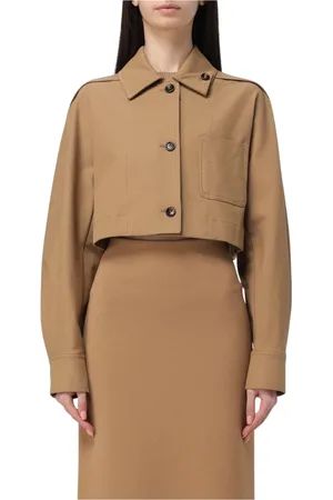 Max Mara Bluser & Skjorter, Dame, Brun, S, Bomuld, Brun Bomuld Cardigan Jakke
