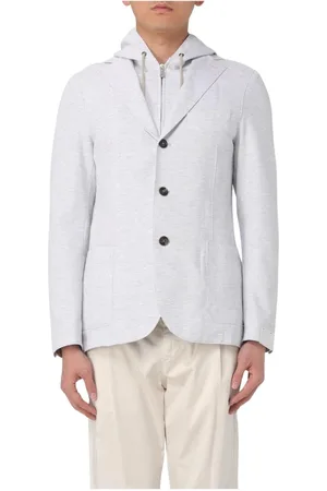 ELEVENTY Jakke, Herre, Grå, XL, Bomuld, Kashmir Blazer i Grå